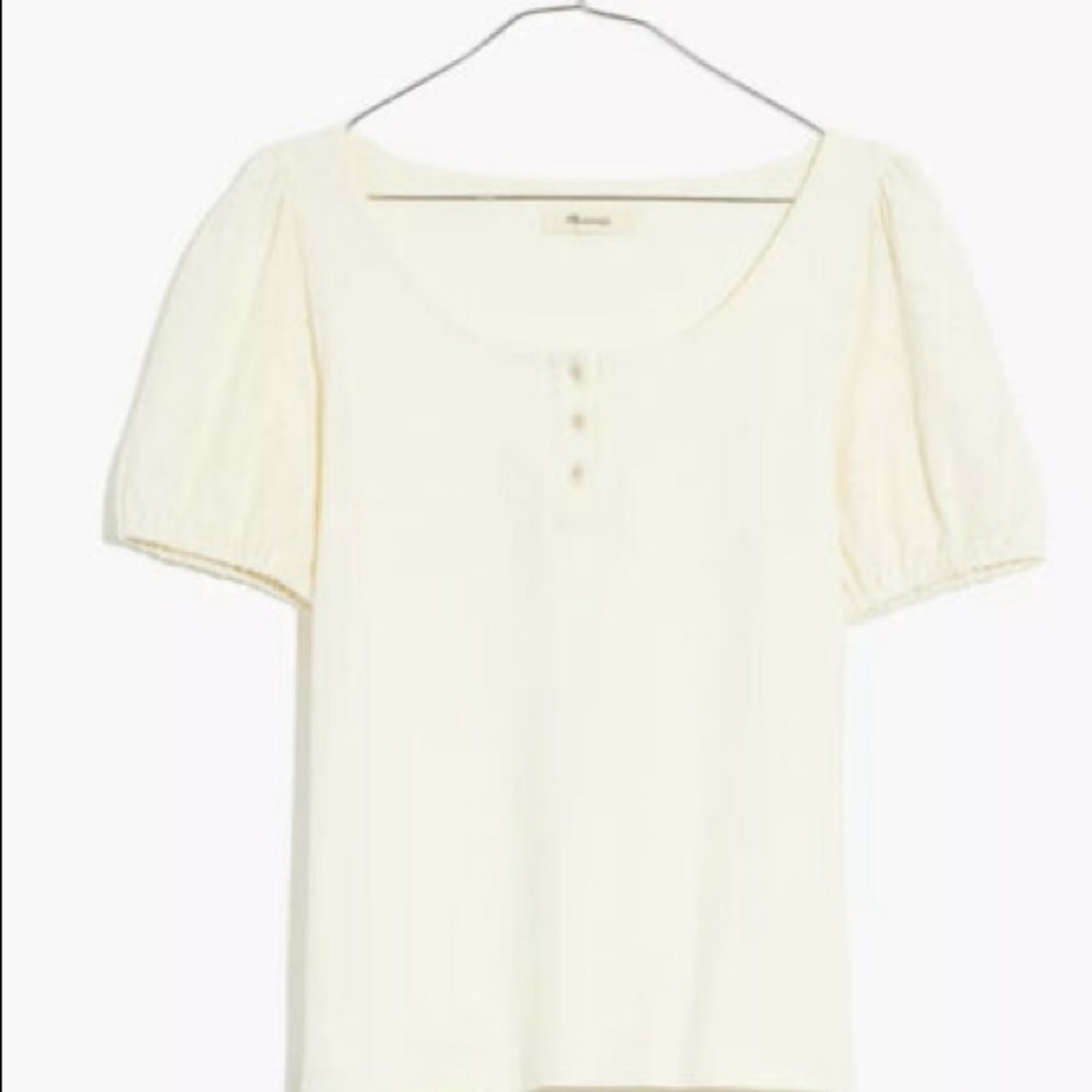 Madewell Eyelet-Sleeve Henley Top